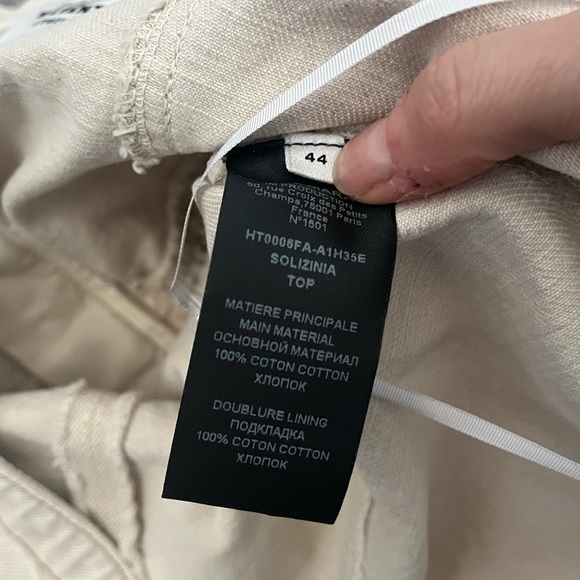 NWOT Isabel Marant Etoile Solizinia Cotton Denim Strapless Top SZ 44/US 12 - Picture 7 of 7